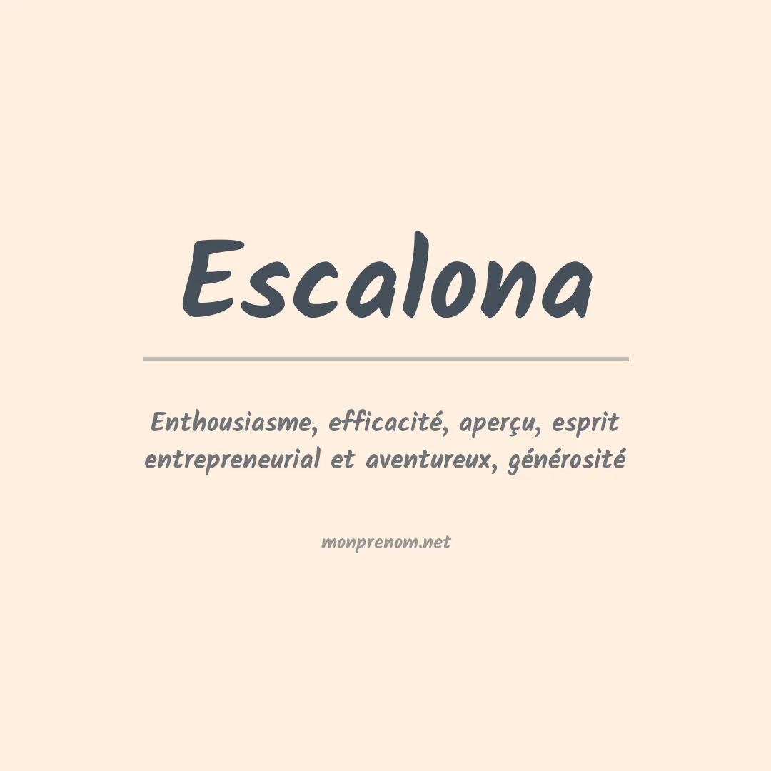 Prénom Escalona