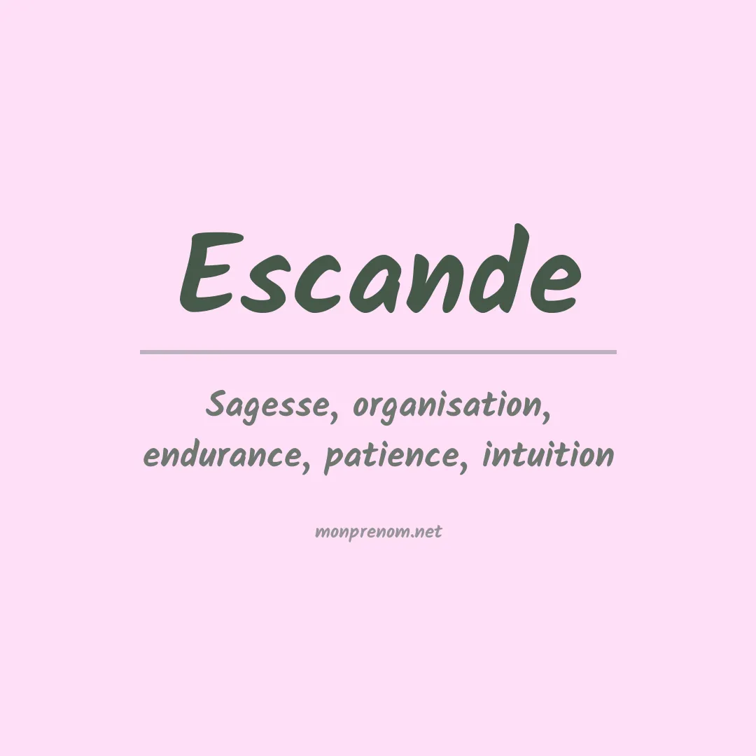 Prénom Escande