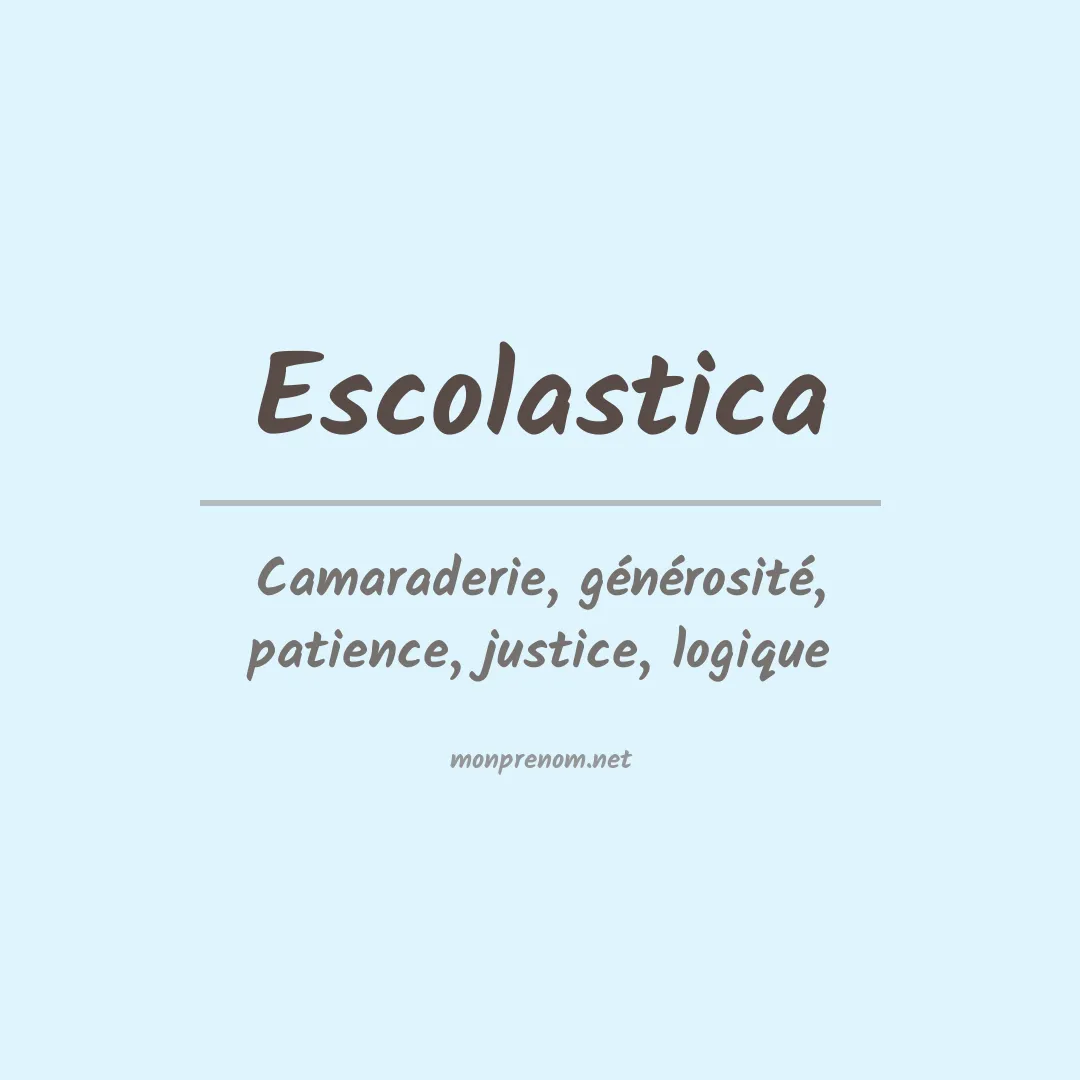 Prénom Escolastica