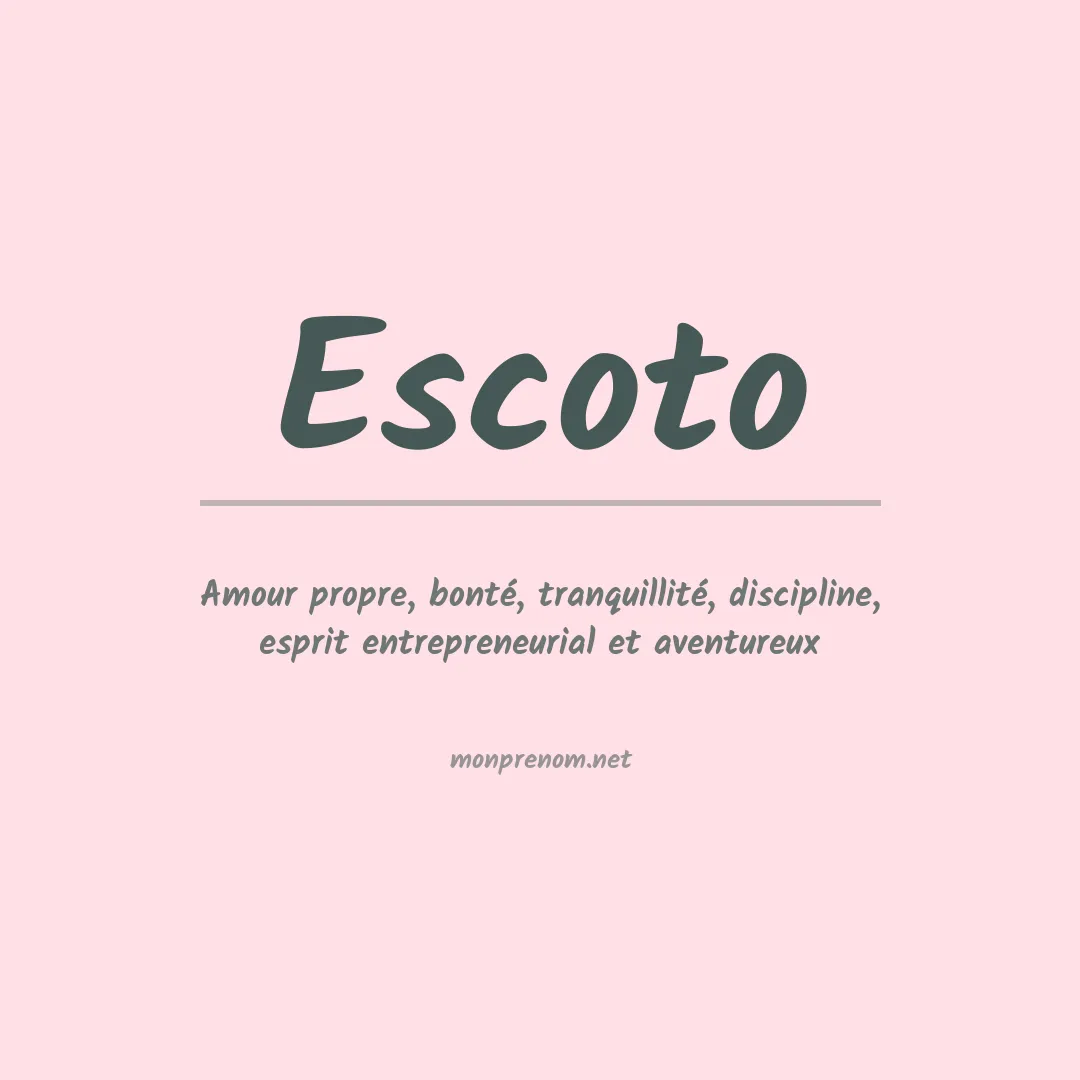 Prénom Escoto