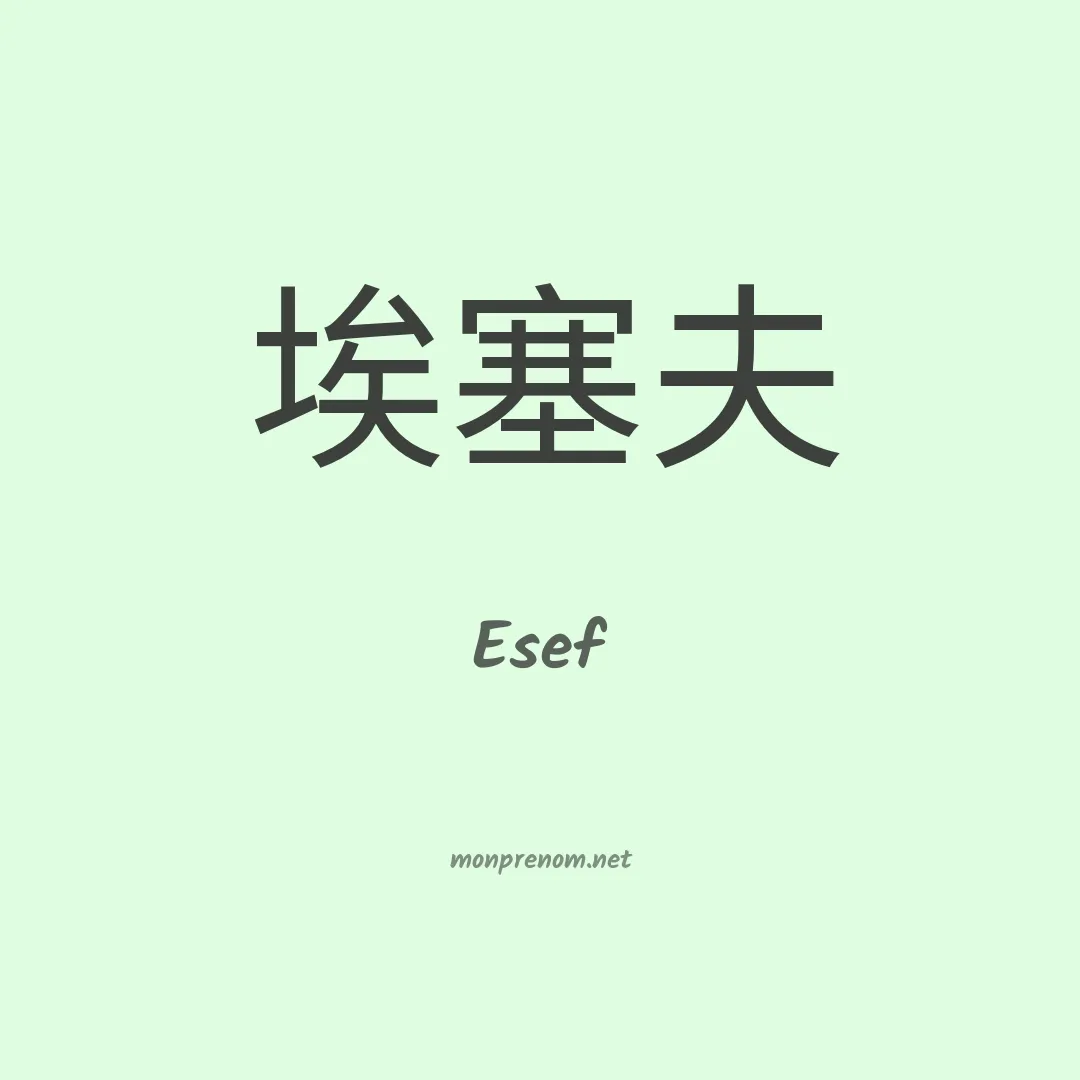 Esef en chinois