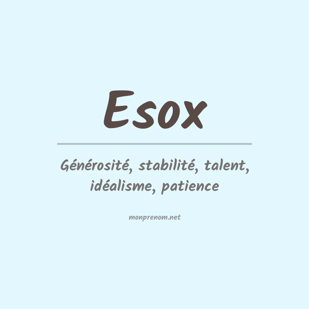 Signification du prénom Esox