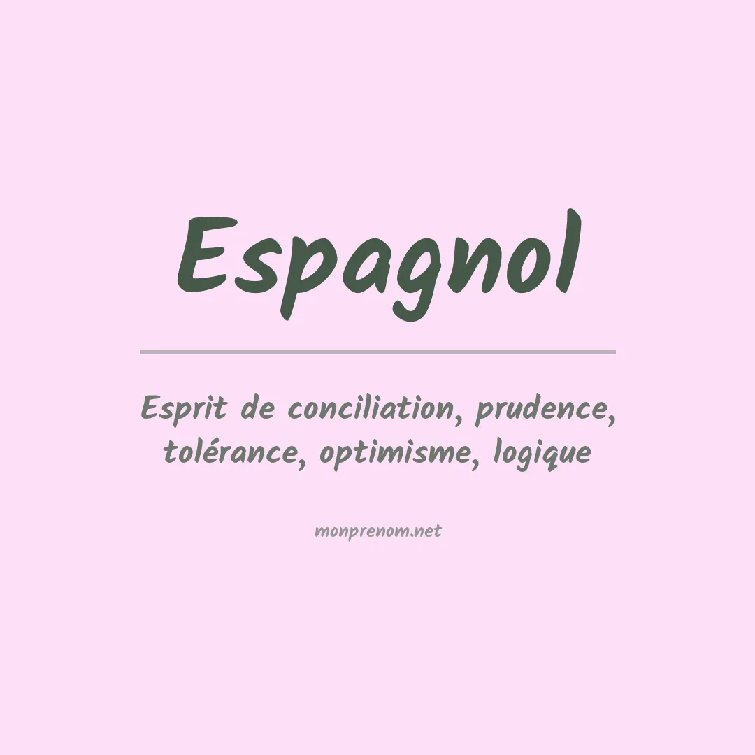Signification du prénom Espagnol