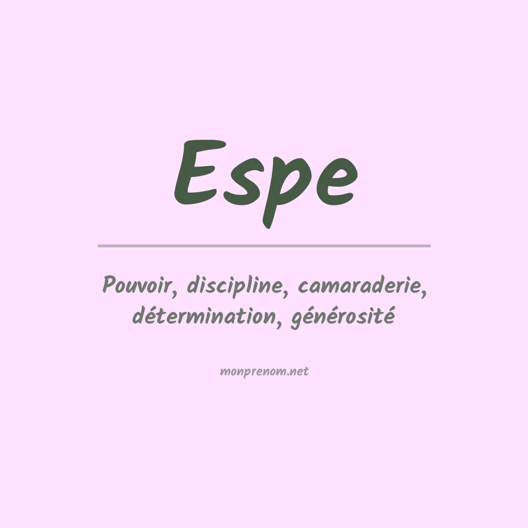 Prénom Espe