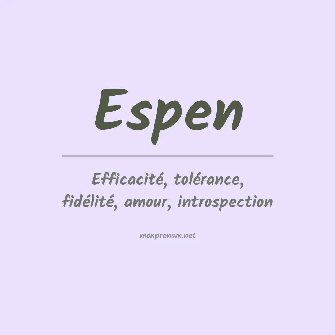 Signification du prénom Espen