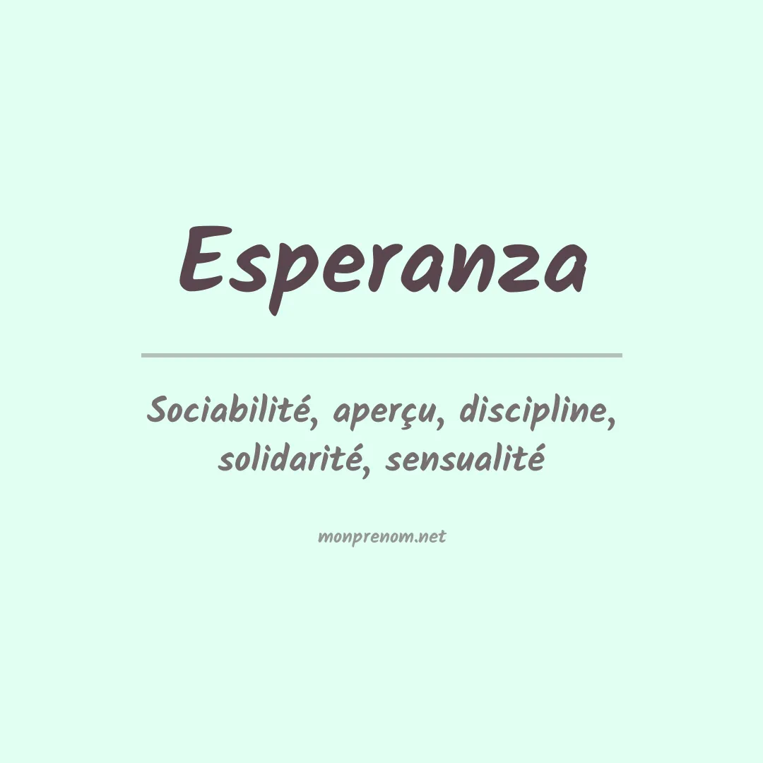 Prénom Esperanza