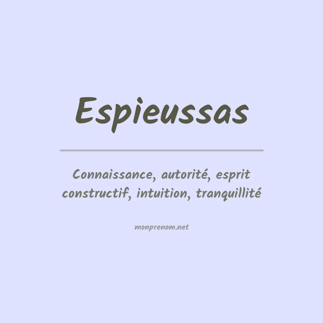 Prénom Espieussas