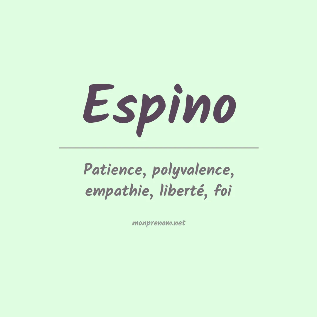Prénom Espino