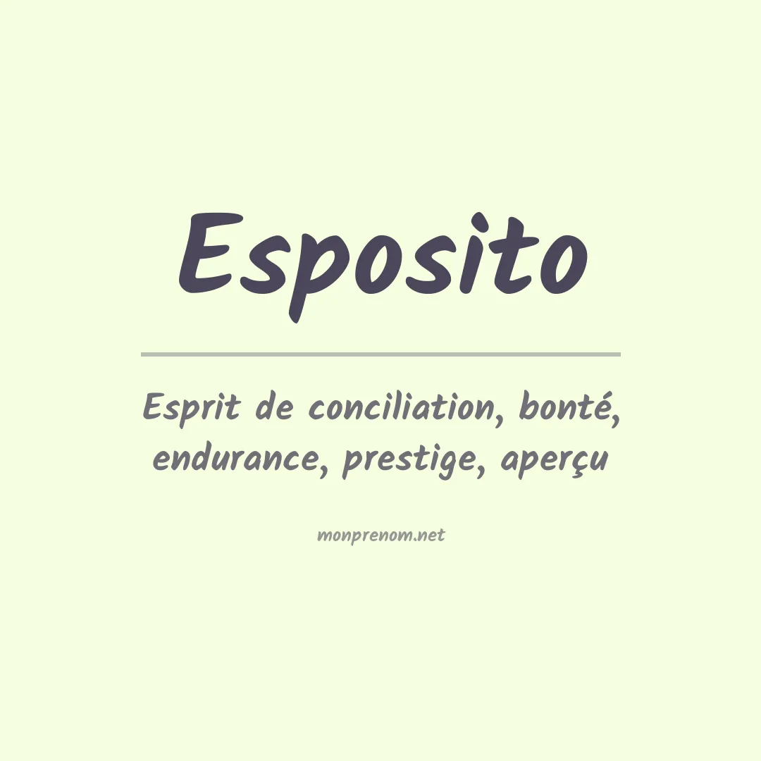 Prénom Esposito