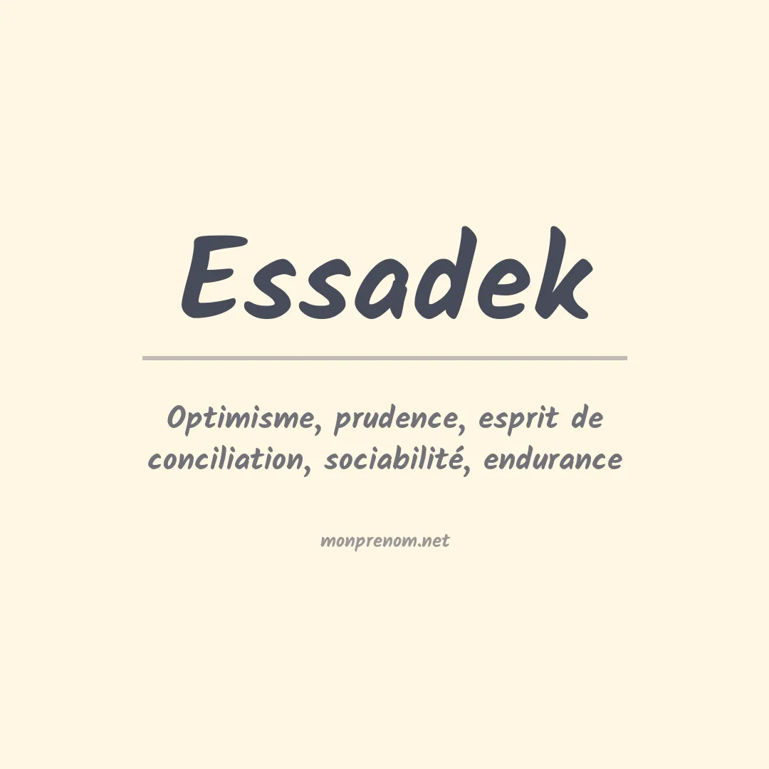 Prénom Essadek