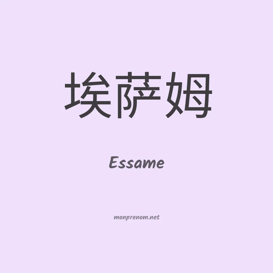 Essame en chinois