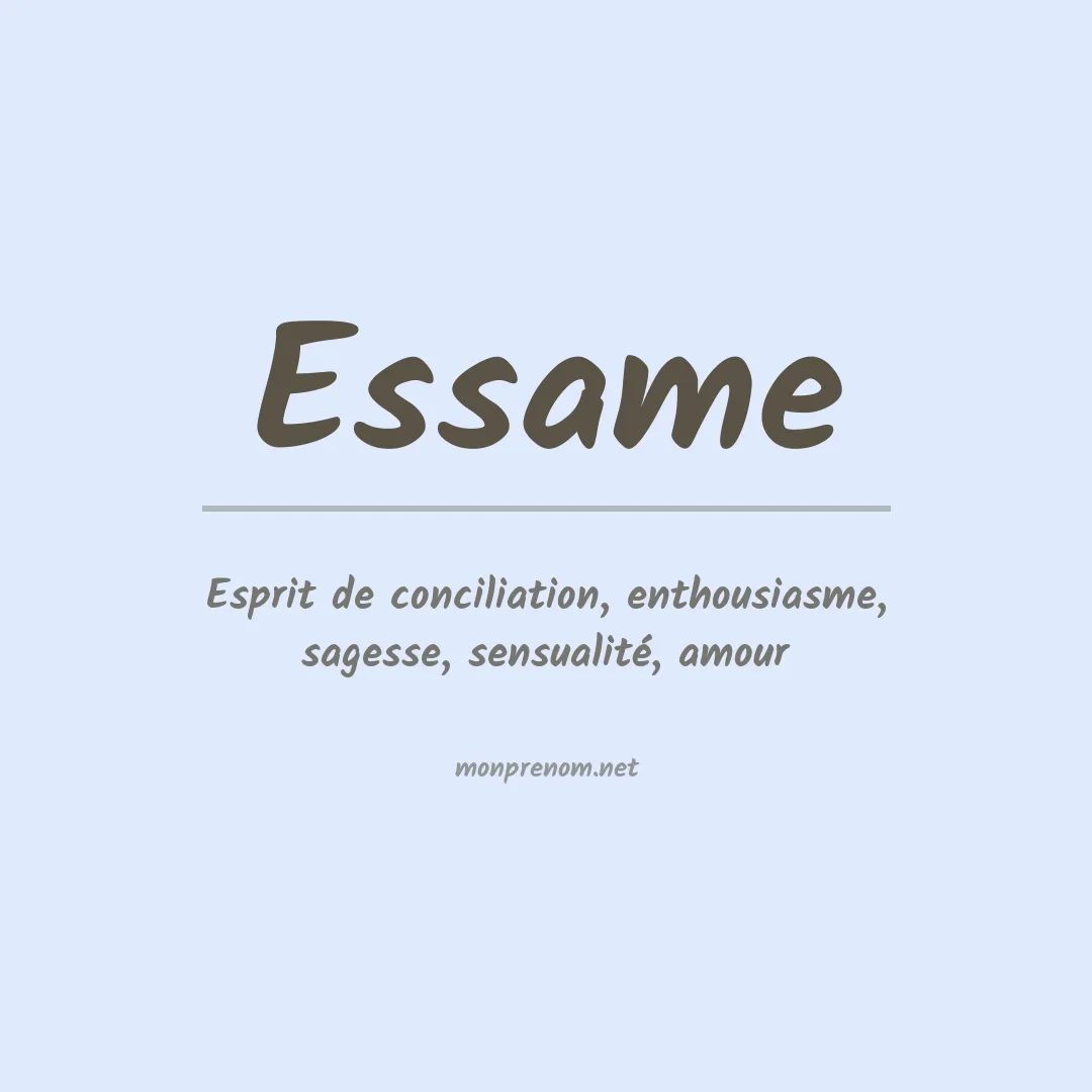 Signification du prénom Essame