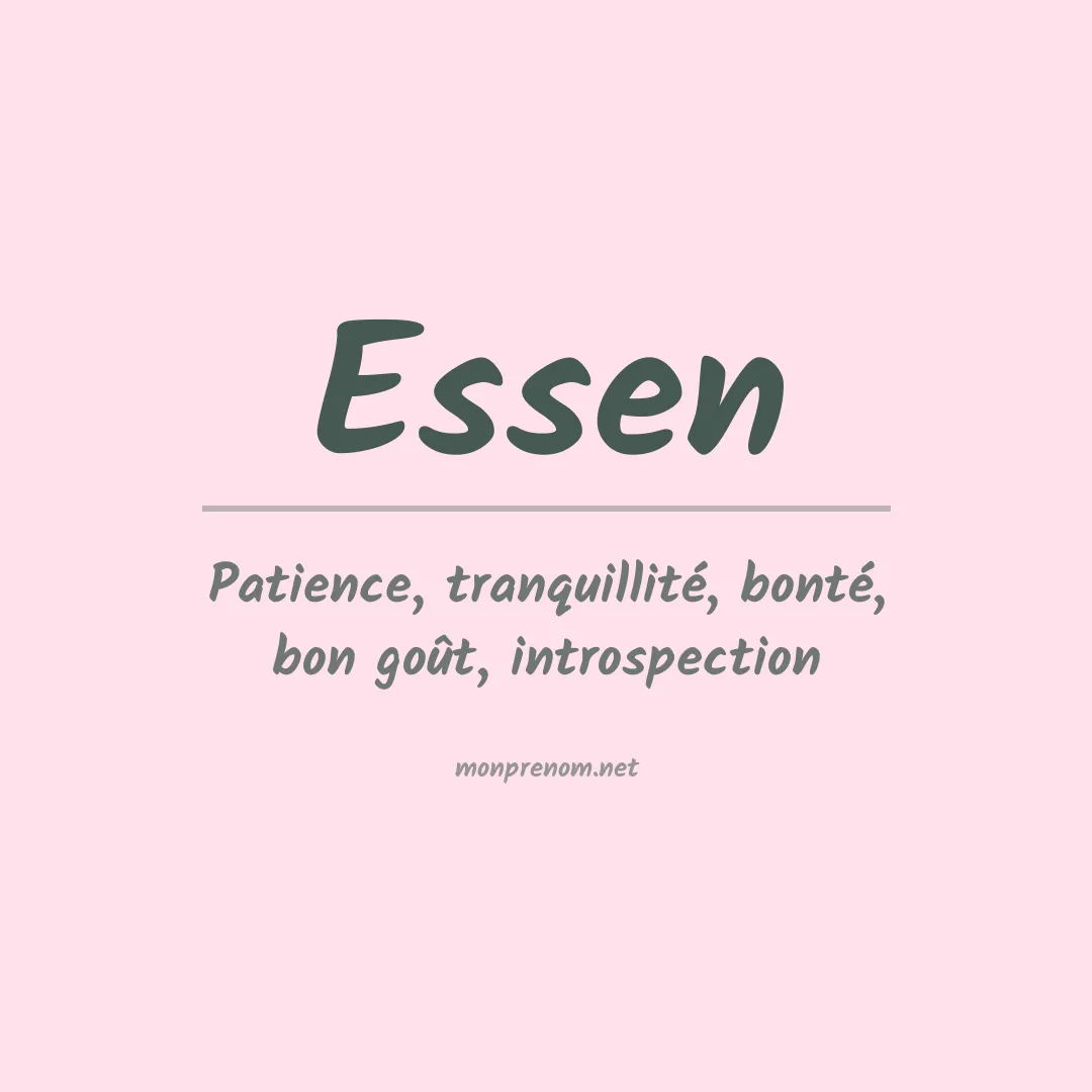 Prénom Essen