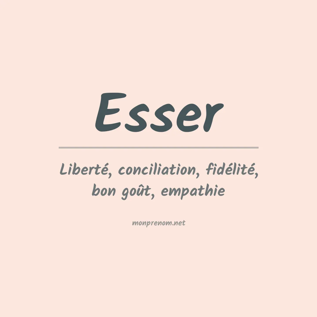 Prénom Esser