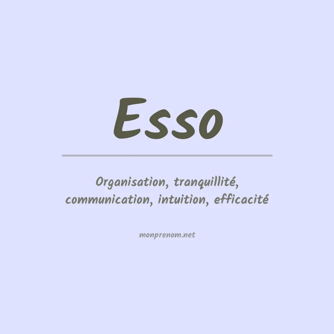 Signification du prénom Esso