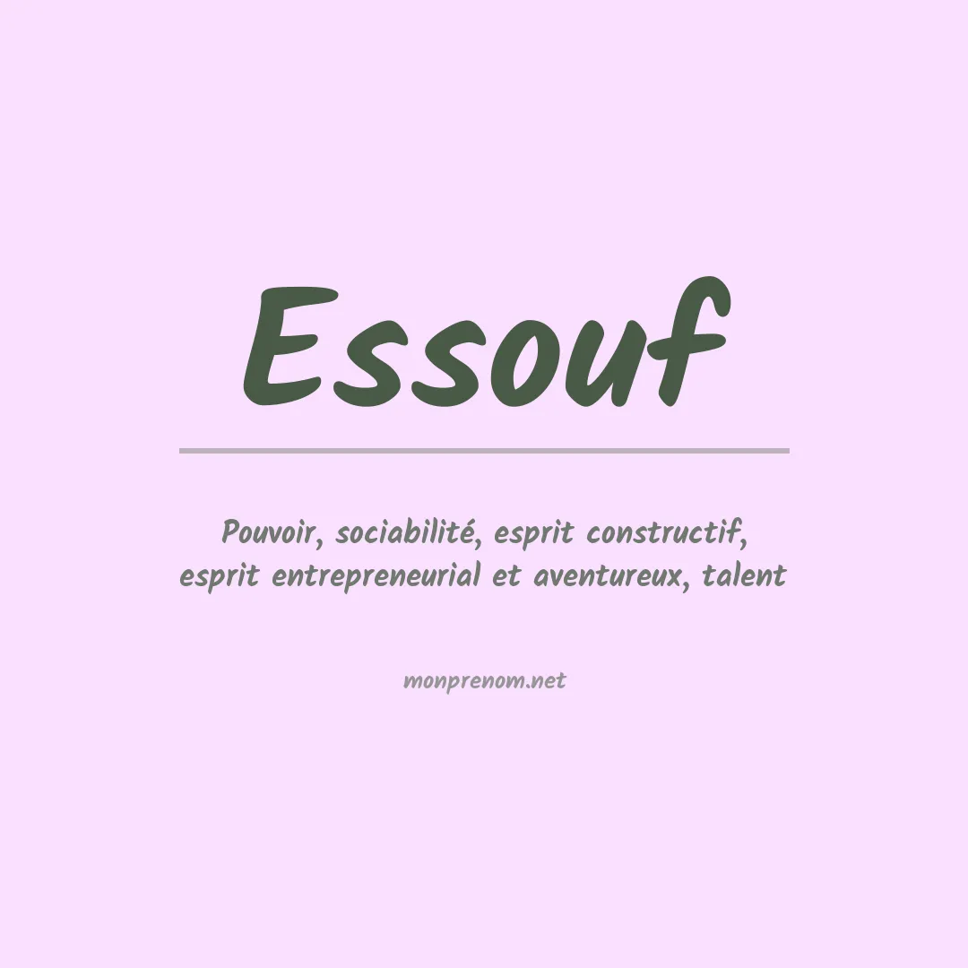 Signification du prénom Essouf