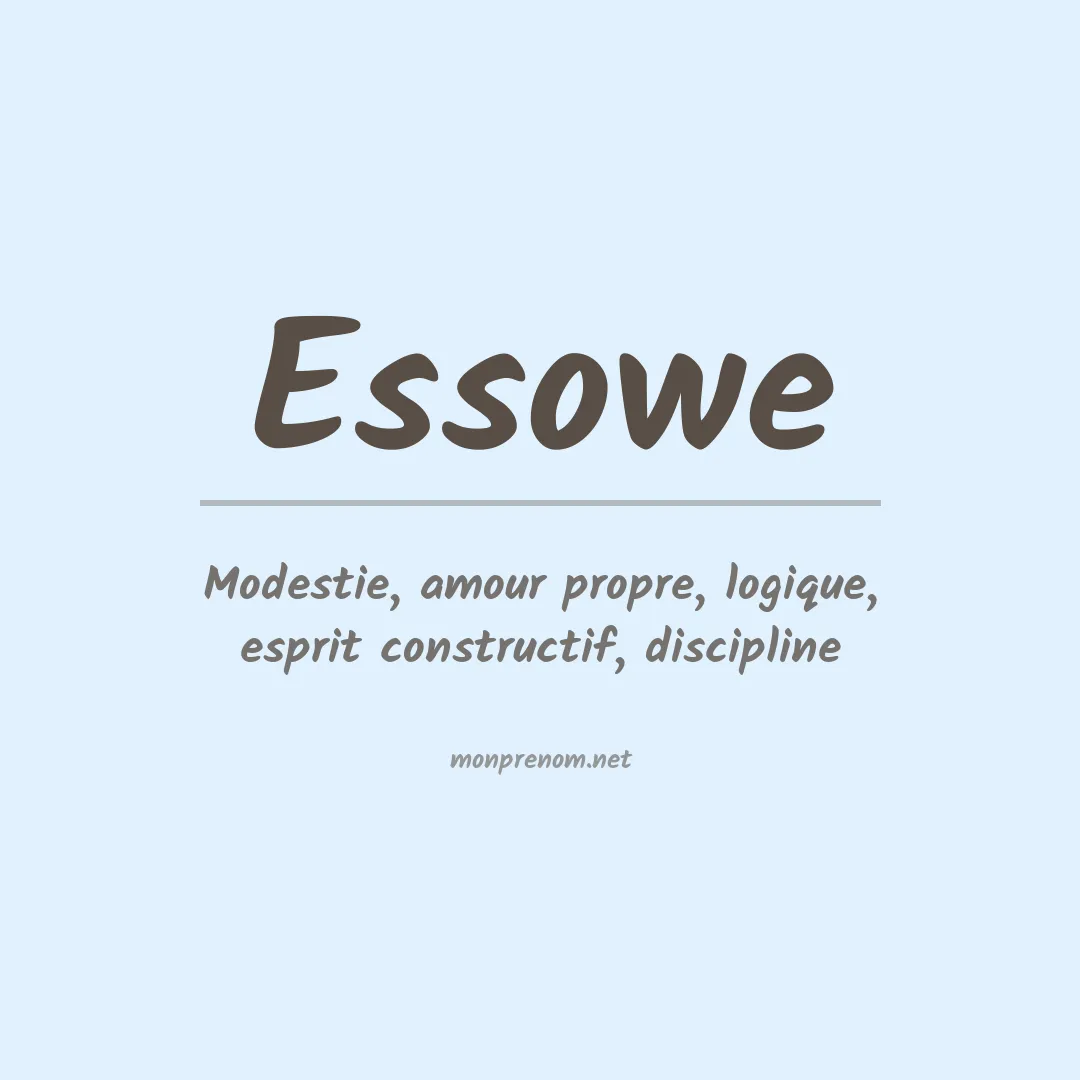 Signification du prénom Essowe