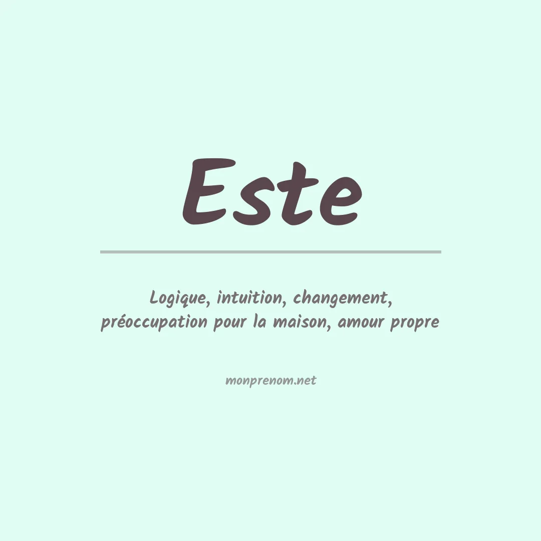 Prénom Este