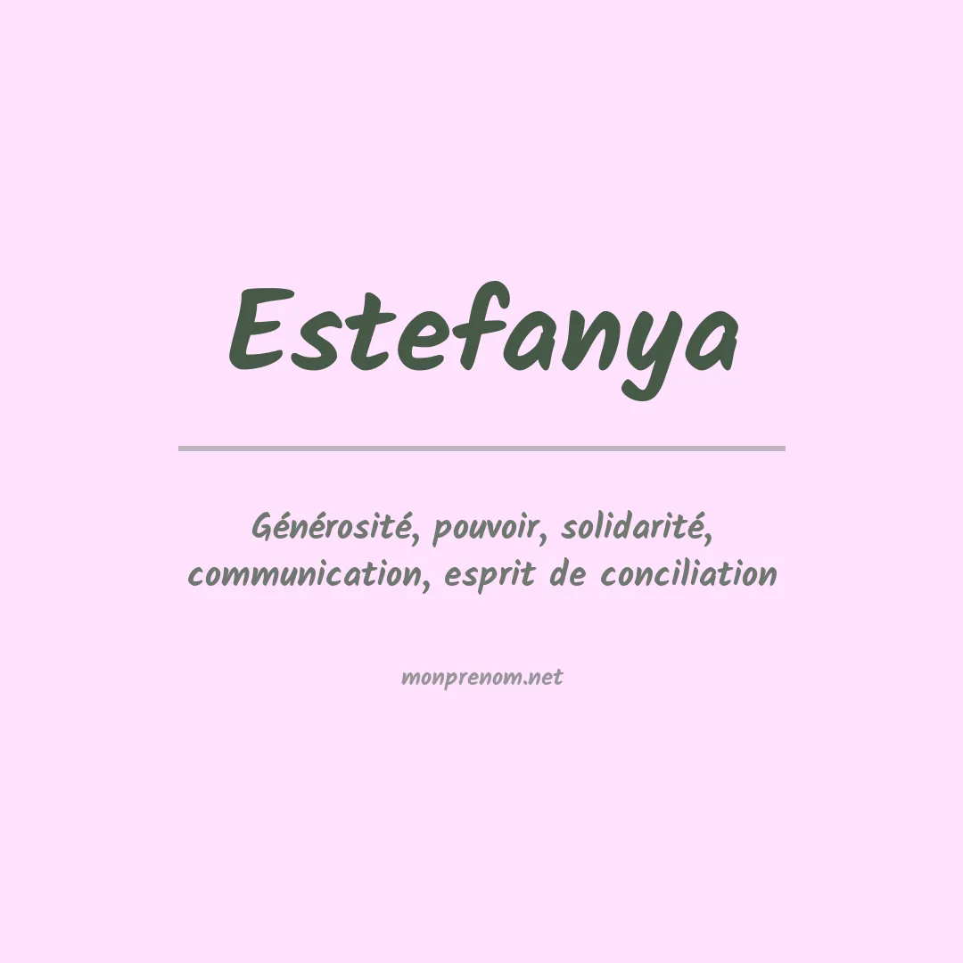 Prénom Estefanya