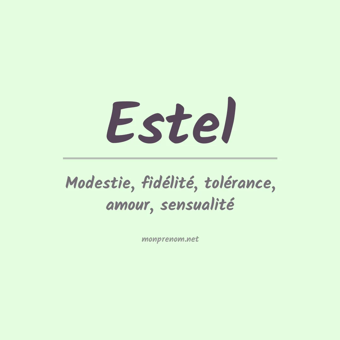 Prénom Estel