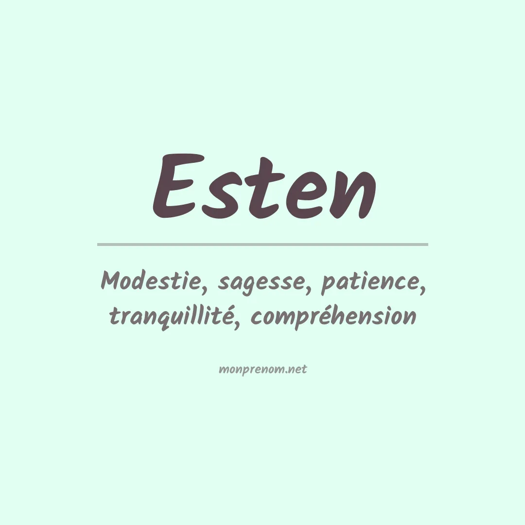 Prénom Esten