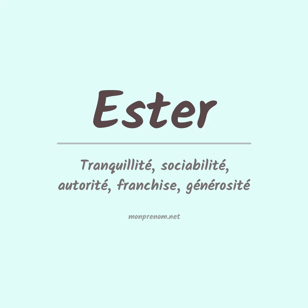 Prénom Ester