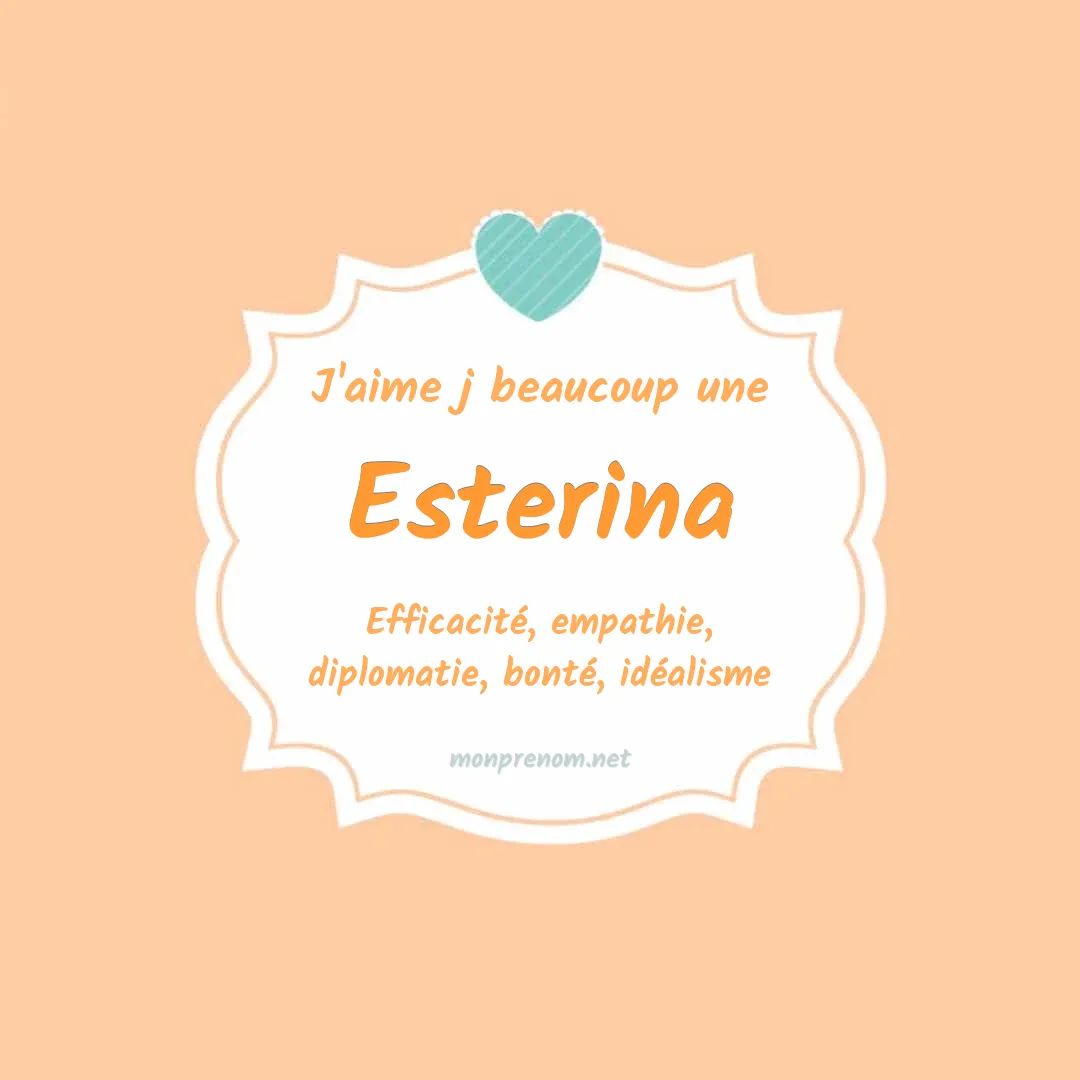 J'aime beaucoup Esterina