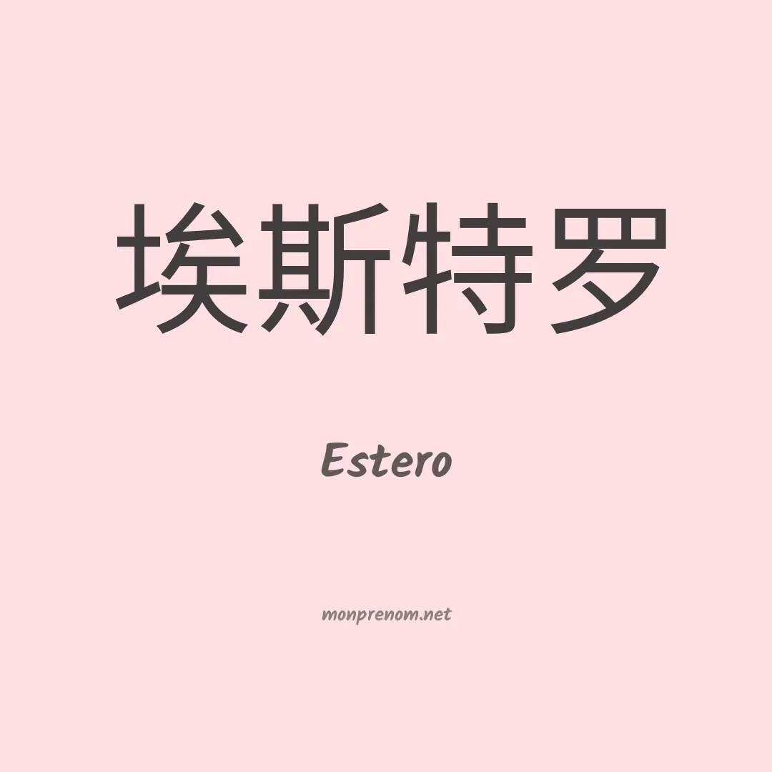 Estero en chinois