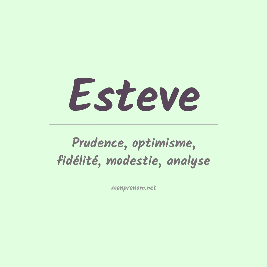Prénom Esteve