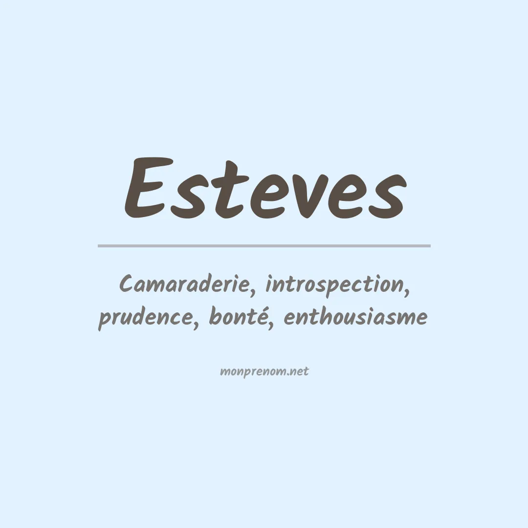 Prénom Esteves