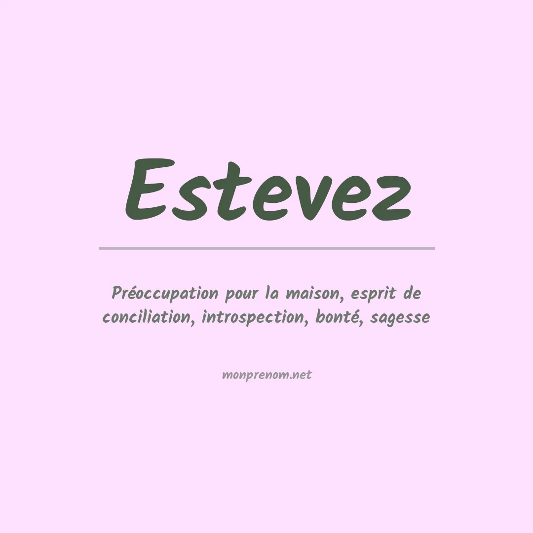 Prénom Estevez