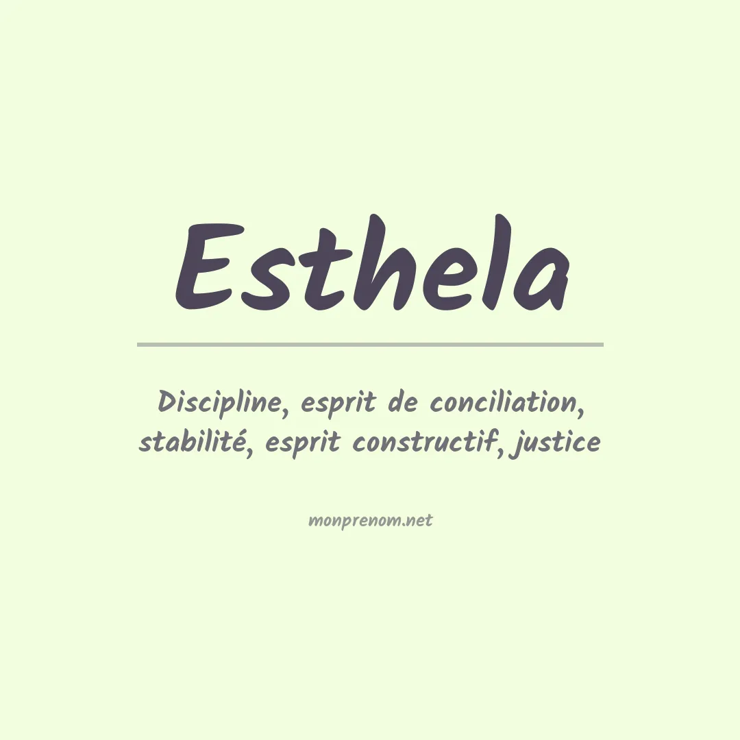 Signification du prénom Esthela