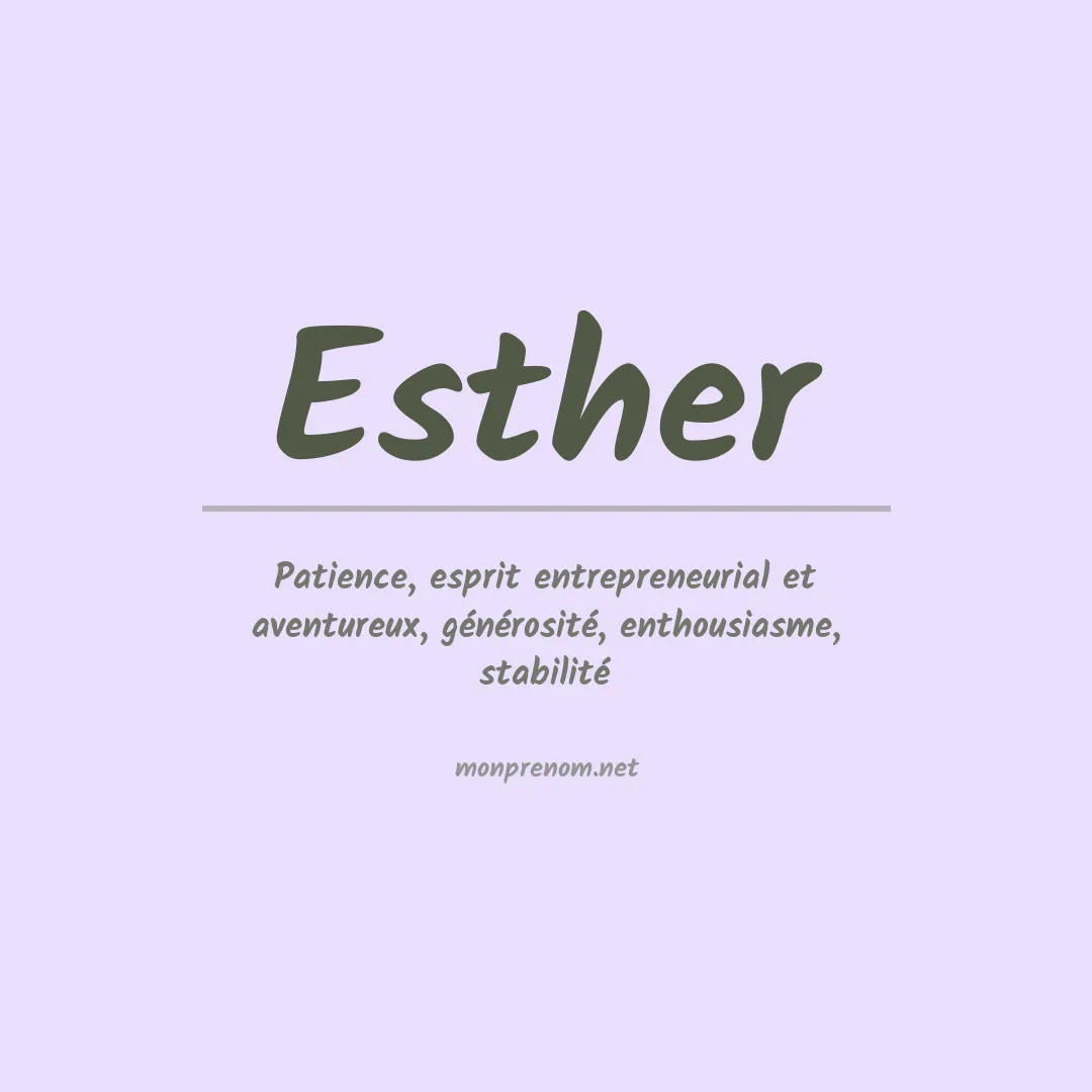 Prénom Esther