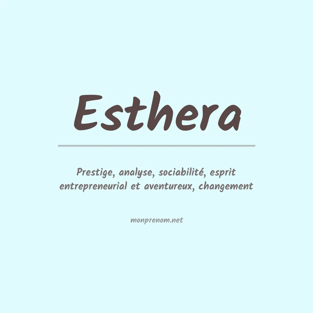 Signification du prénom Esthera