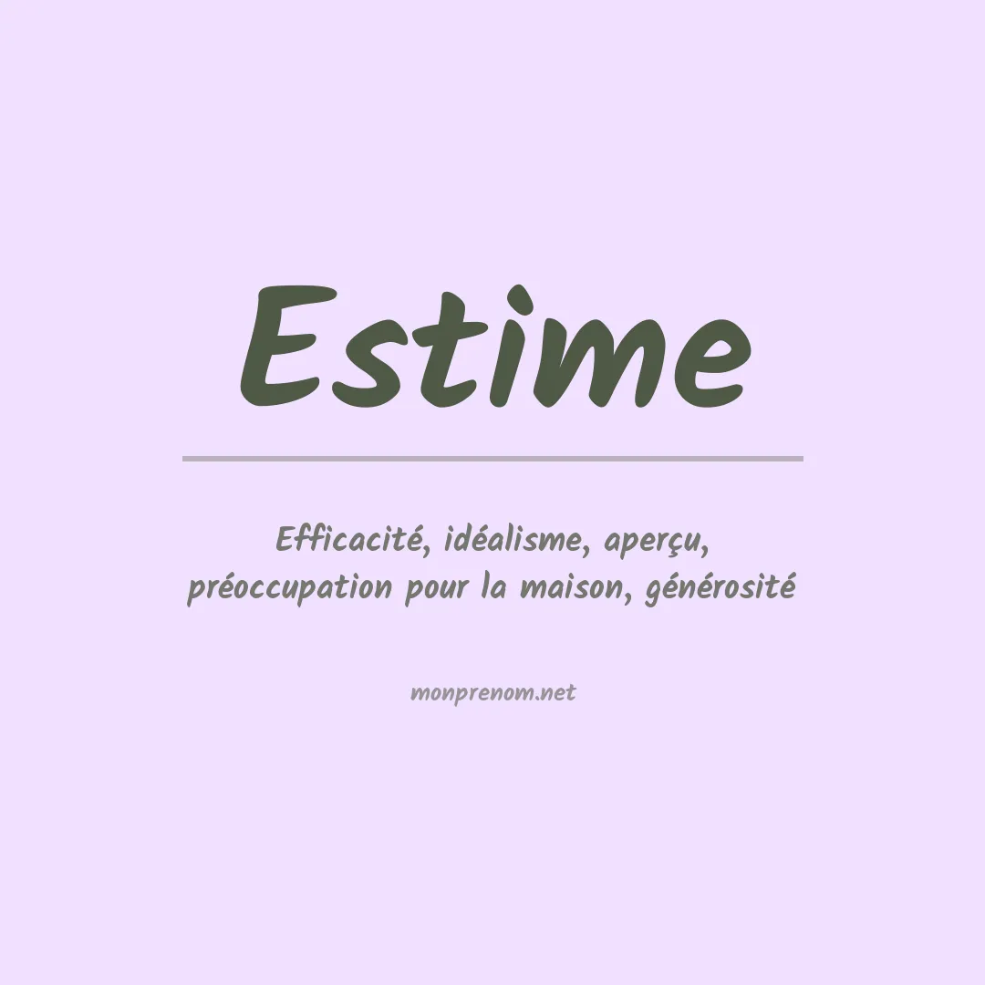 Prénom Estime