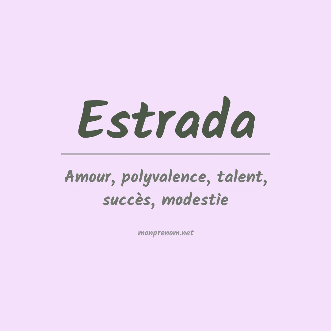 Prénom Estrada