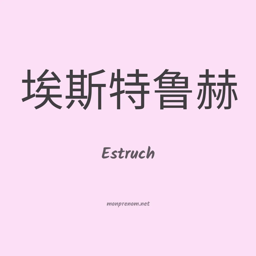 Estruch en chinois