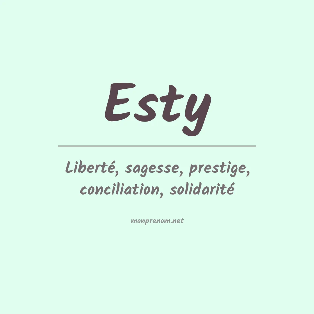 Prénom Esty