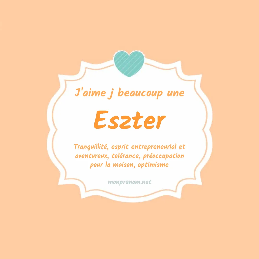 J'aime beaucoup Eszter