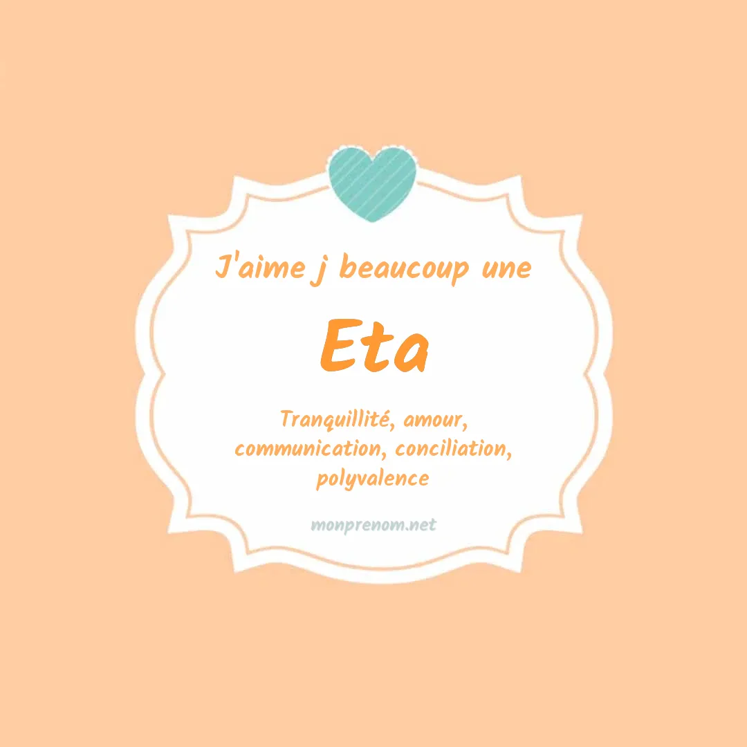 J'aime beaucoup Eta
