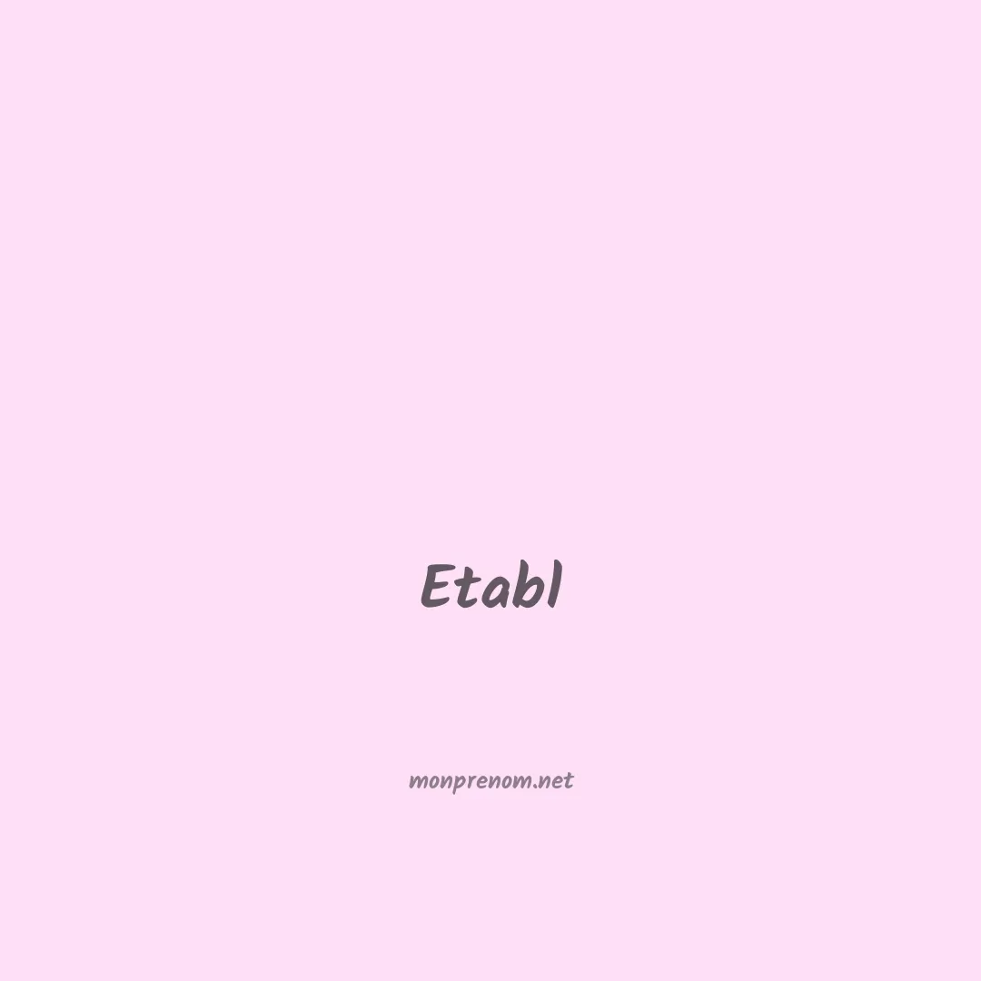 Etabl en chinois