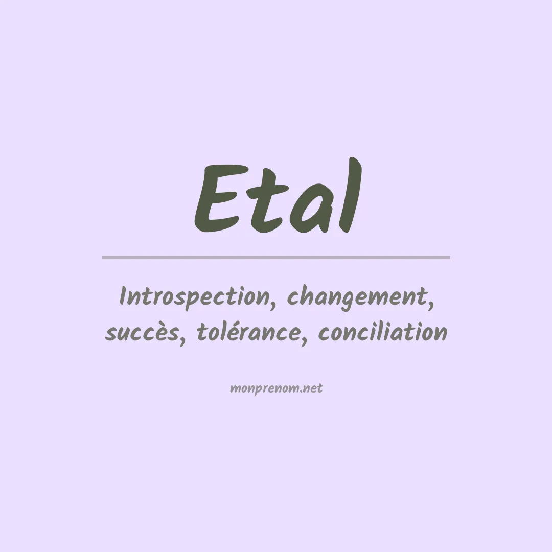 Signification du prénom Etal