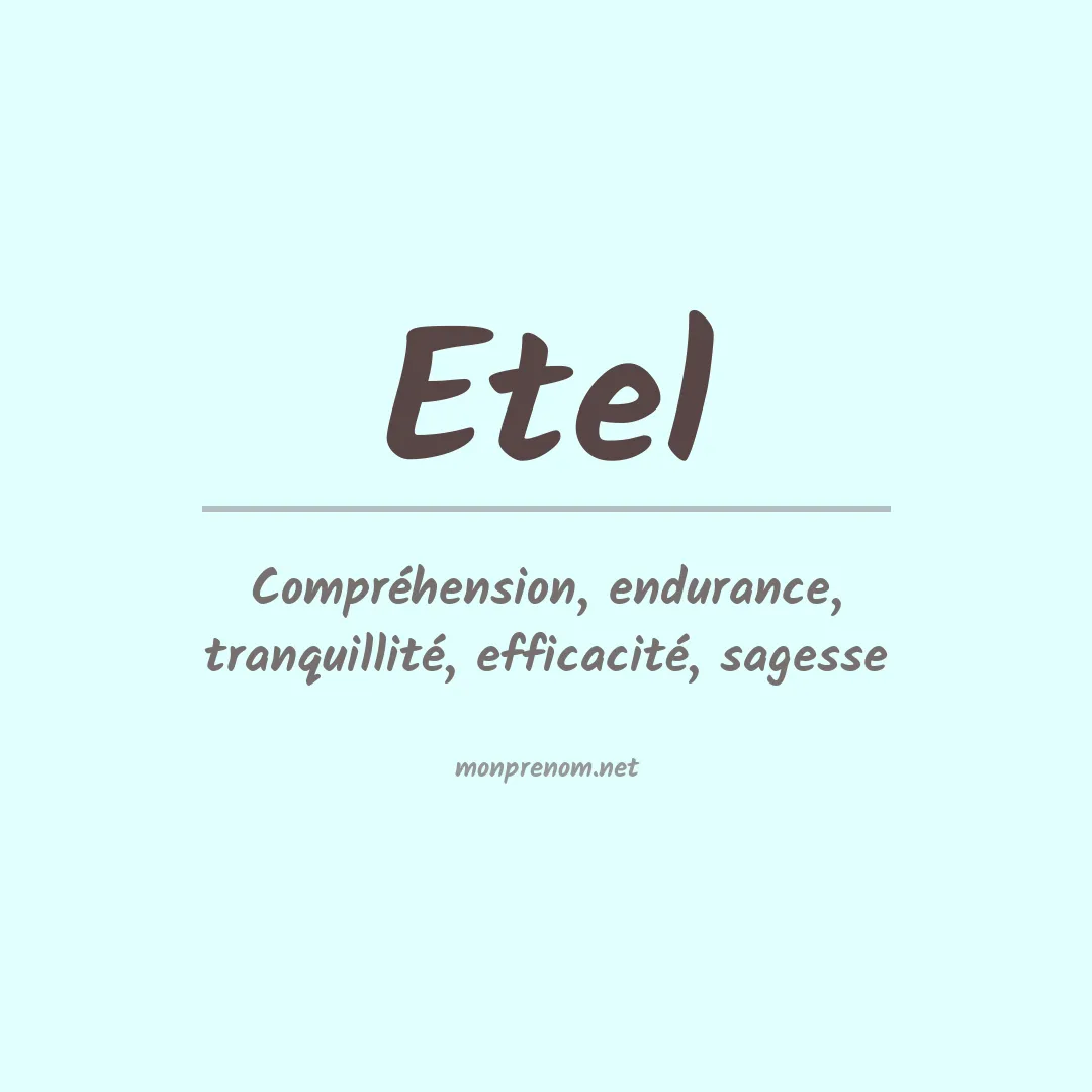 Prénom Etel