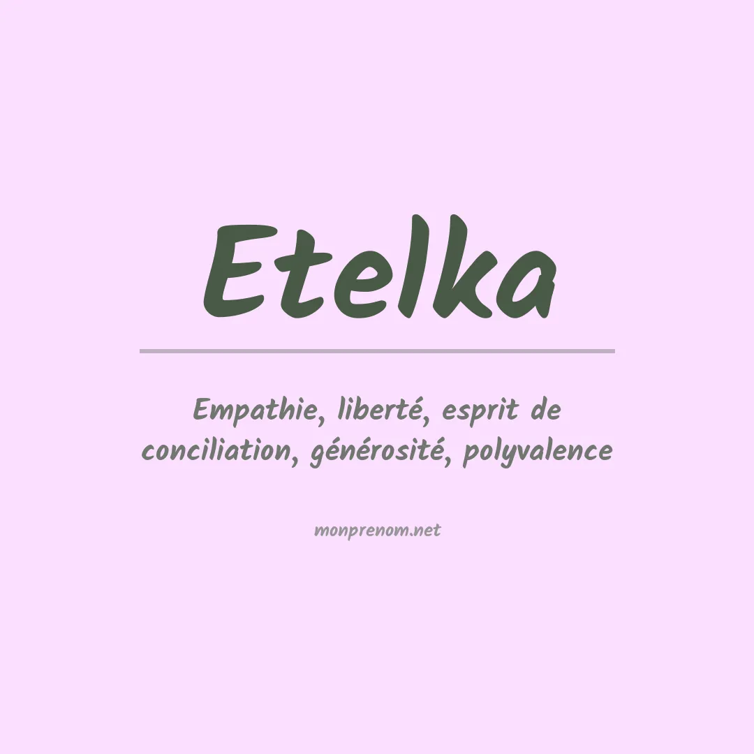 Signification du prénom Etelka