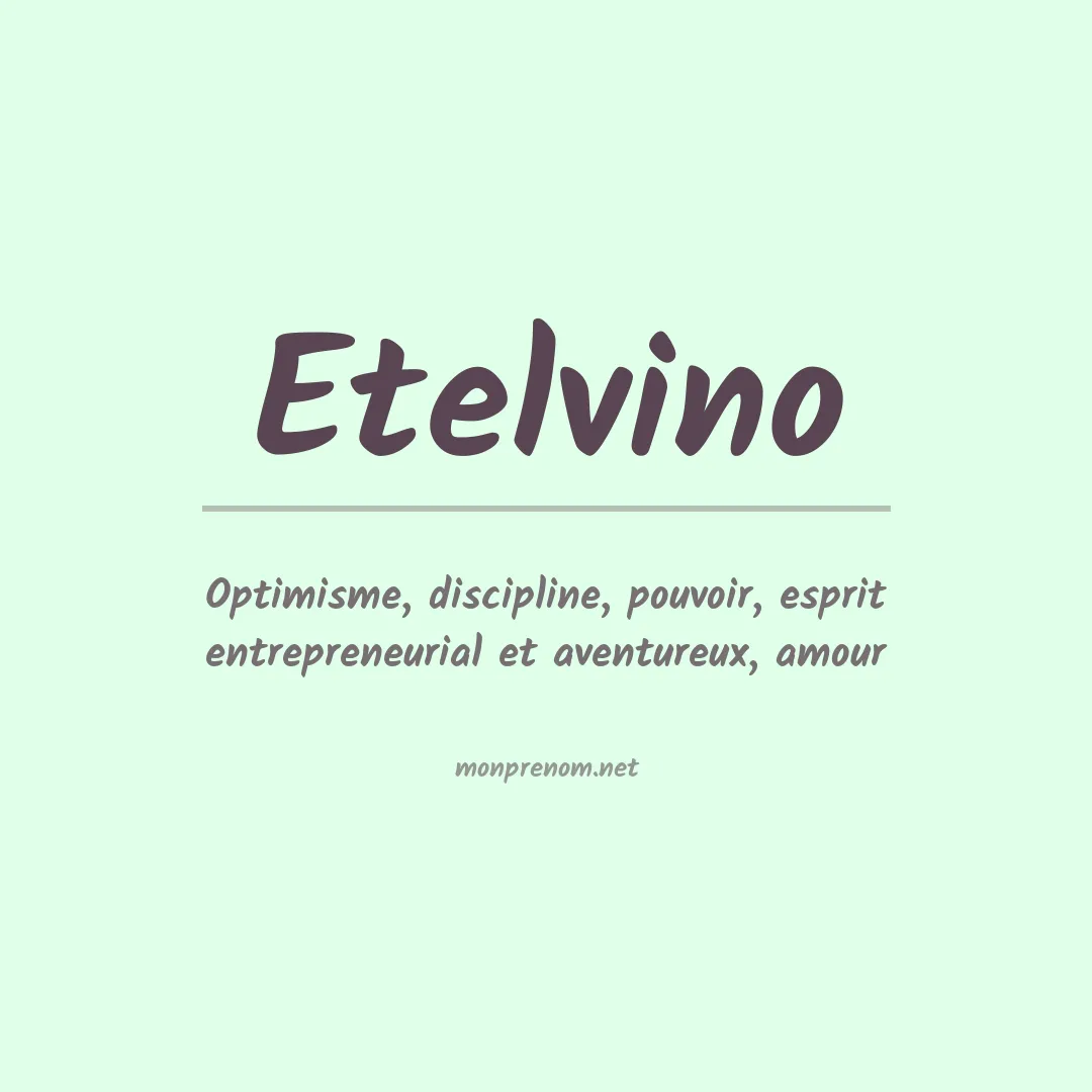 Prénom Etelvino