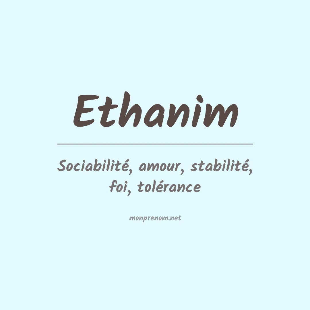 Signification du prénom Ethanim