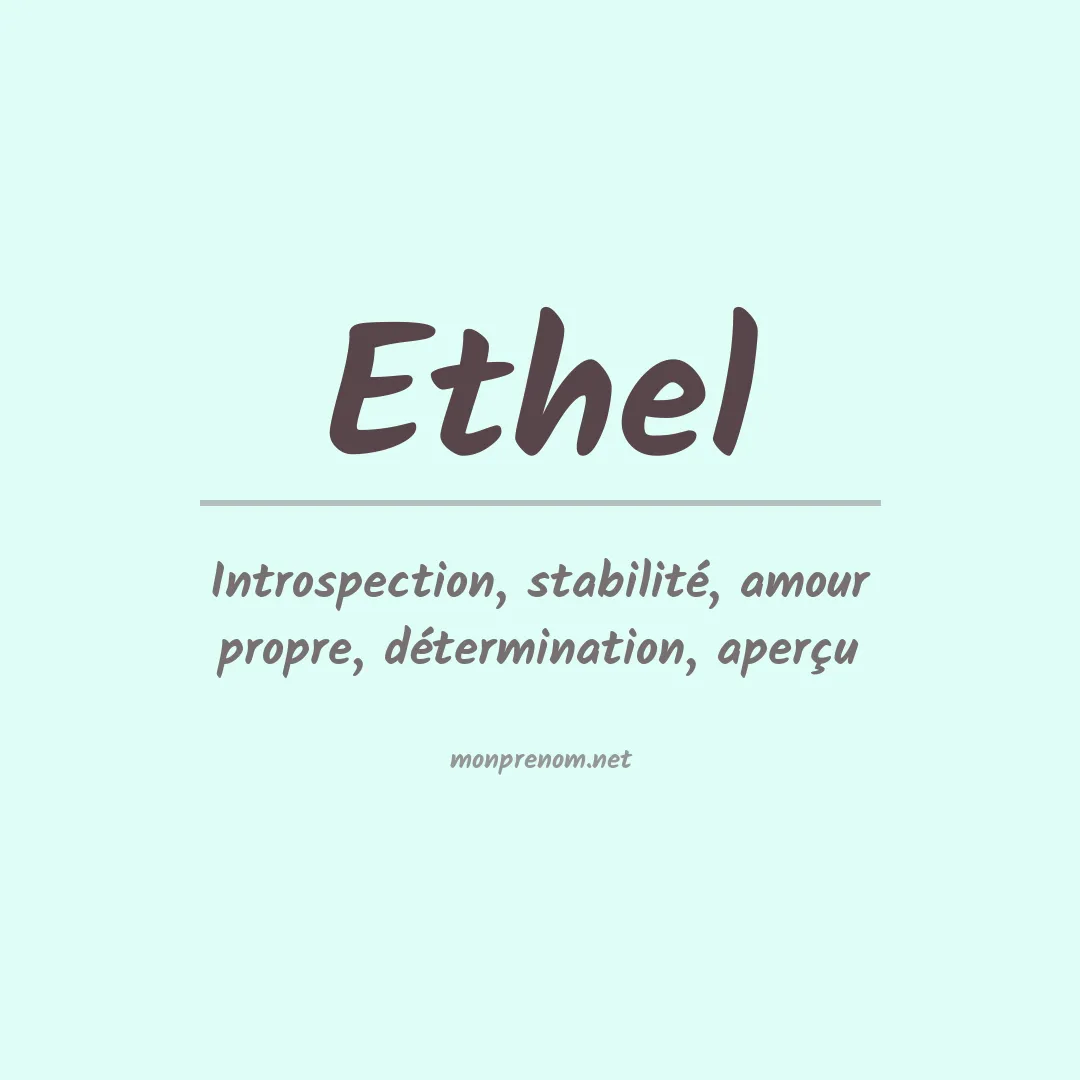 Prénom Ethel