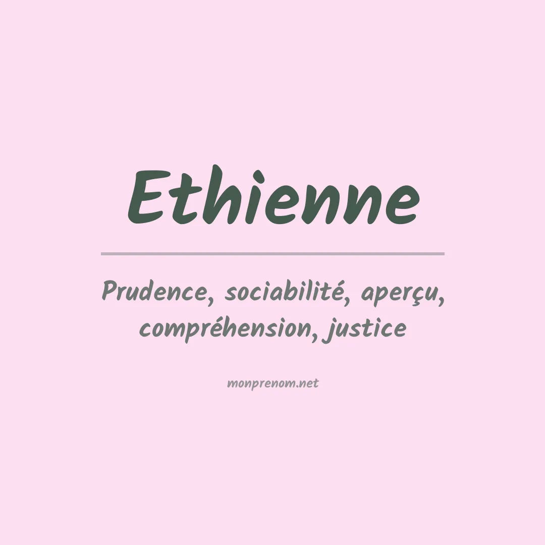 Prénom Ethienne