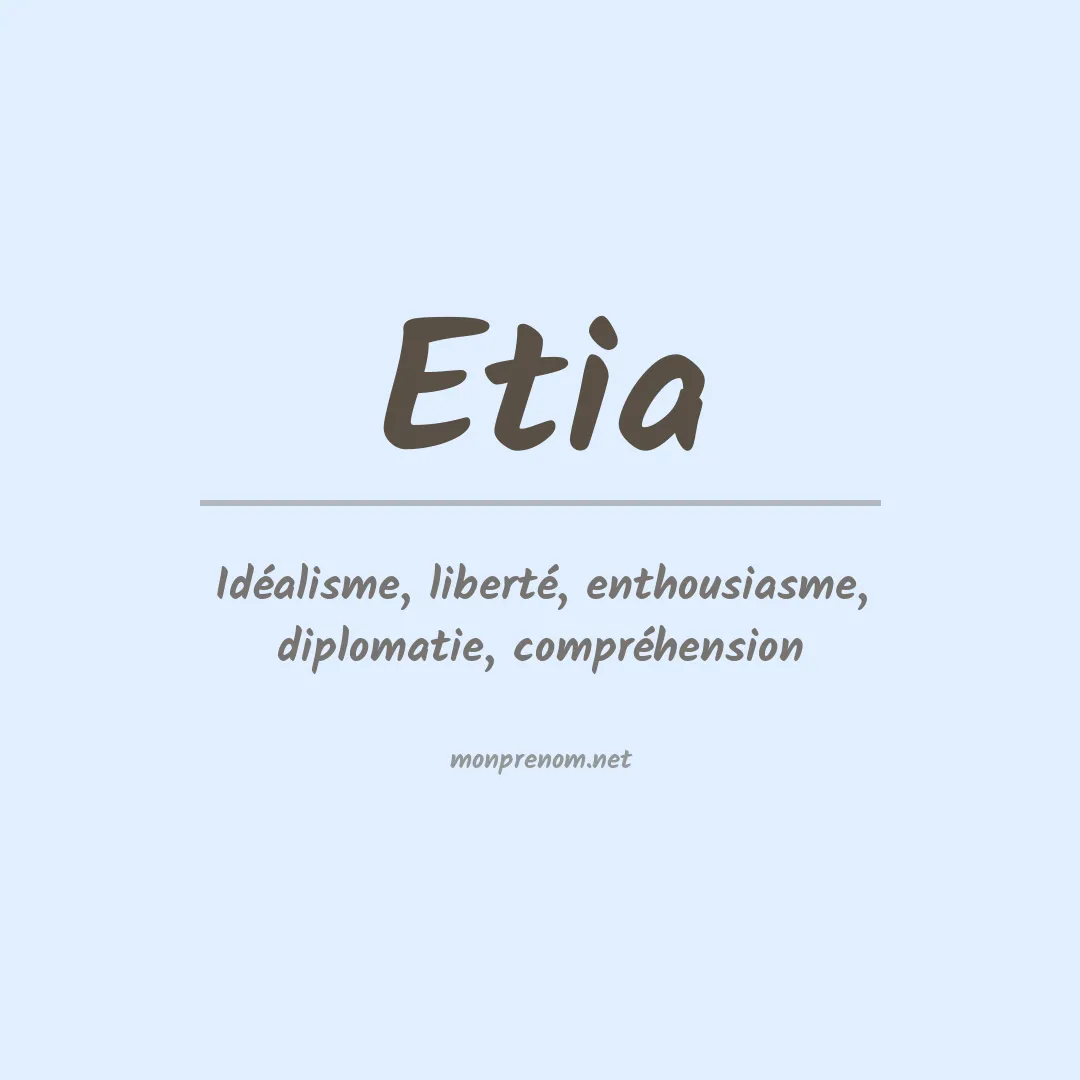 Prénom Etia