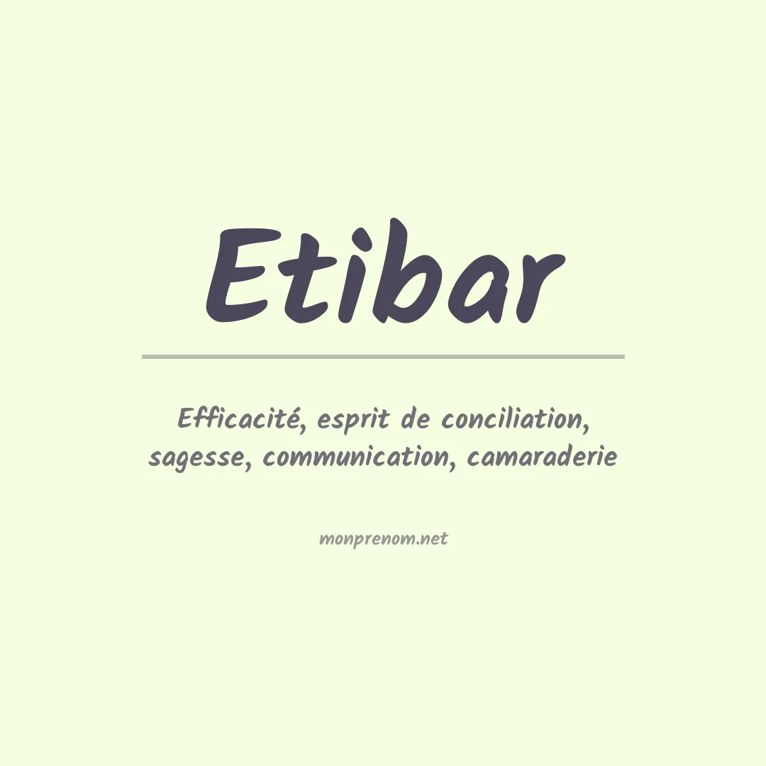 Signification du prénom Etibar